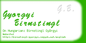 gyorgyi birnstingl business card